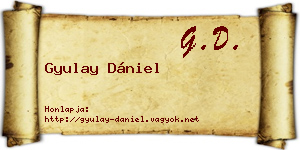 Gyulay Dániel névjegykártya